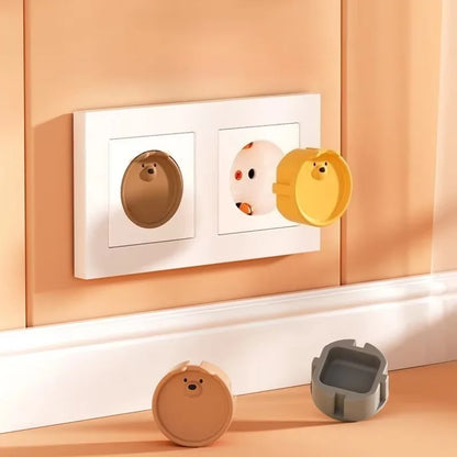 Cache Prise Silicone bébé Cartoon Anti-Électrocution