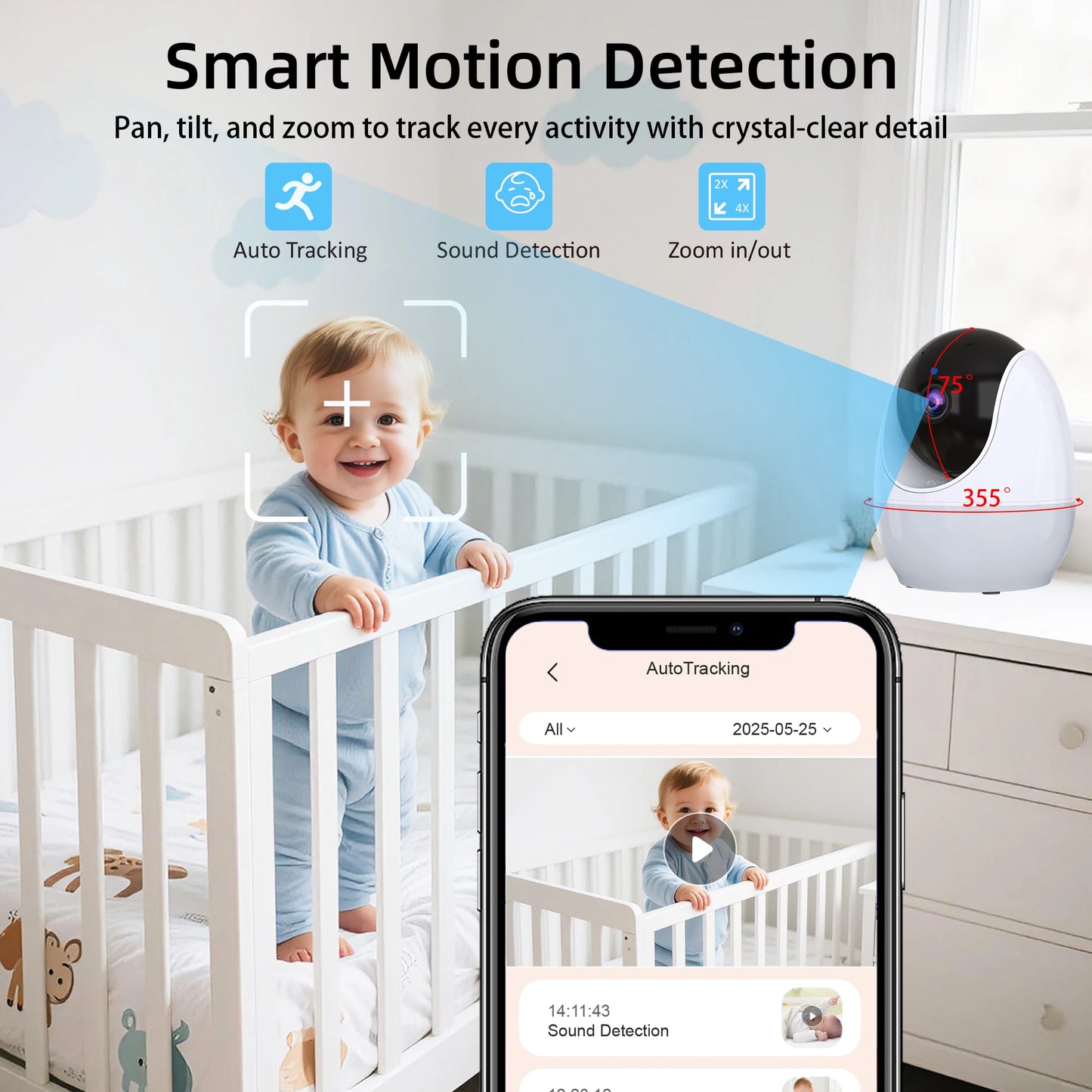 WireLess Screen Indoor Video Baby Monitor