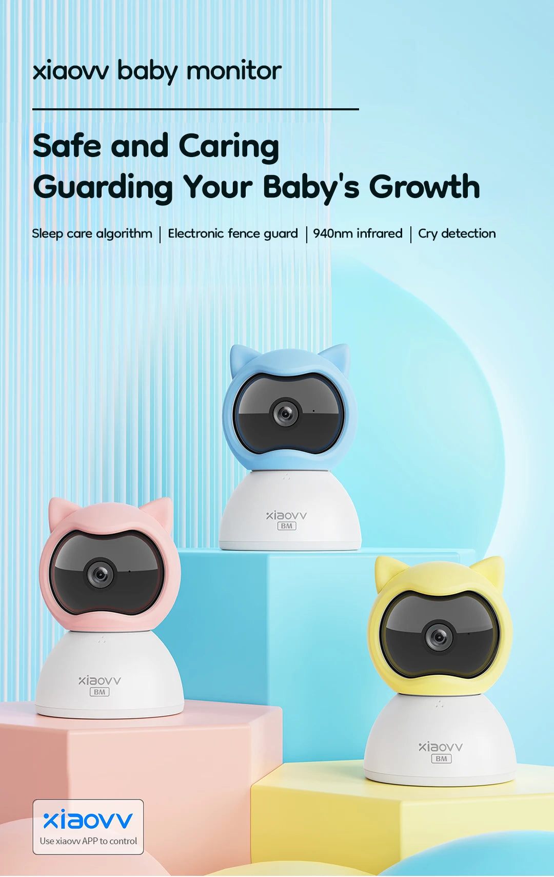 WireLess WiFi Xiaovv indoor Baby Monitor