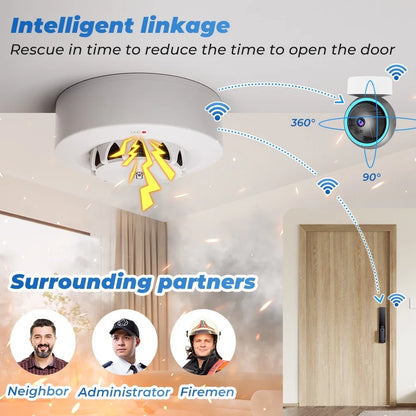 Smoke Detector Temperature Humidity Alarm