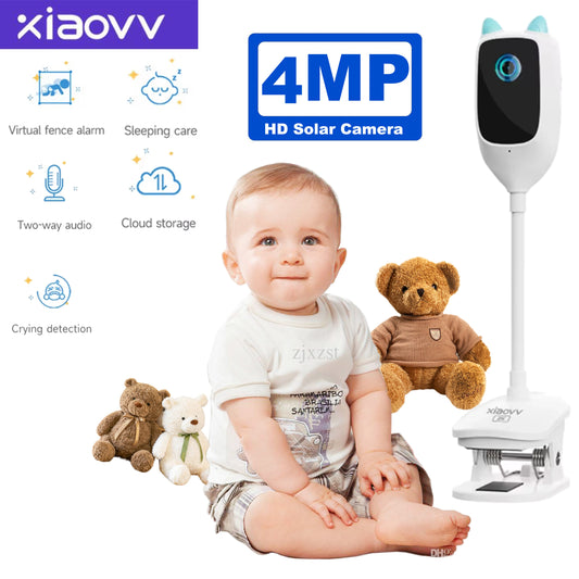 4MP 2K WiFi indoor high-definition crying detection baby monitor full-color night vision 360 degree rotating network camera