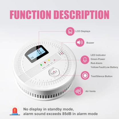 LCD Display Smoke Home Fire Alarm