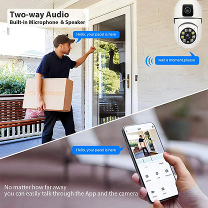 Dual Lens Bulb WIFI Security Camera