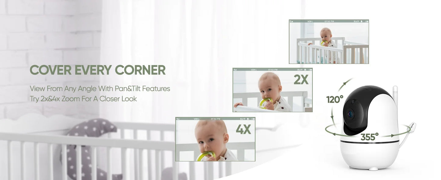 WireLess Split Screen Video Baby Monitor