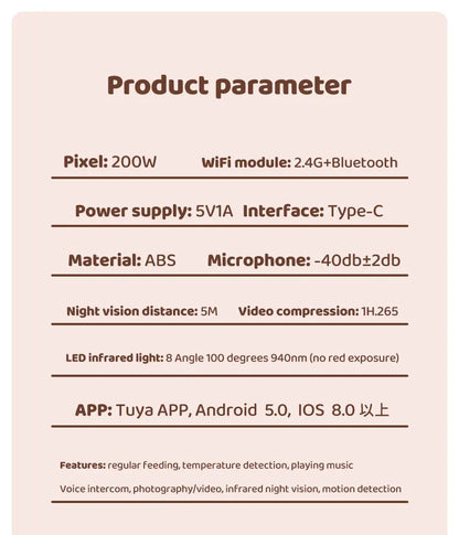 Danmini Smart Baby Monitor Camera