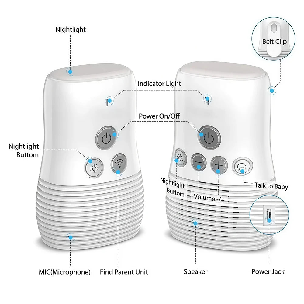 Small Portable 2.4Ghz Wireless Baby Monitor