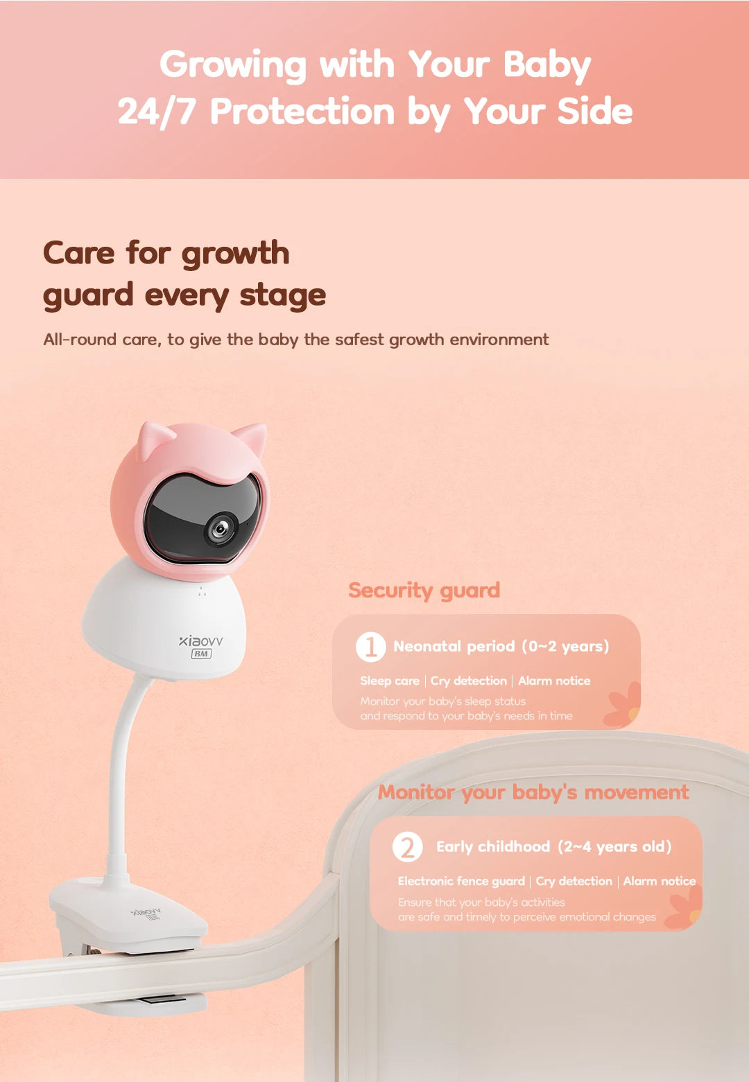 WireLess WiFi Xiaovv indoor Baby Monitor