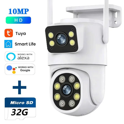10MP Dual Lens Tuya Wi-Fi Wireless Camera