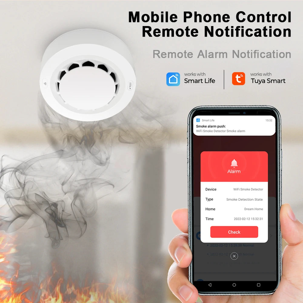 Smoke Fire Alarm Home Security System