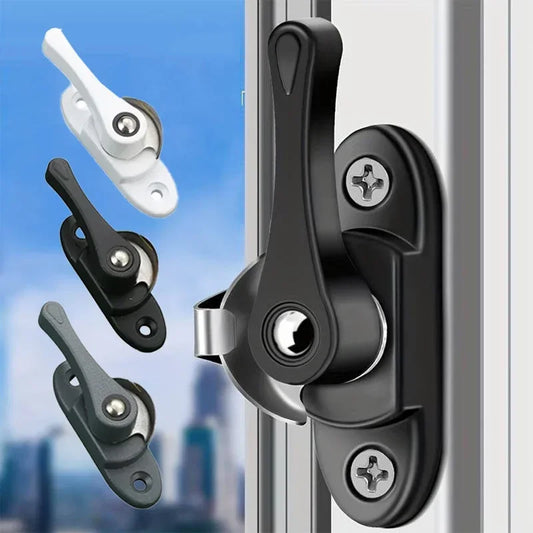 Crescent Shaped Two-way Lock Window Handle With Installation Screws Alloy Sliding Doors And Windows With Safety Lock Accessories