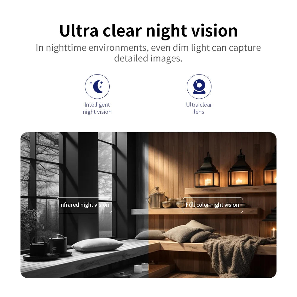 Caméra de surveillance WiFi à vision nocturne