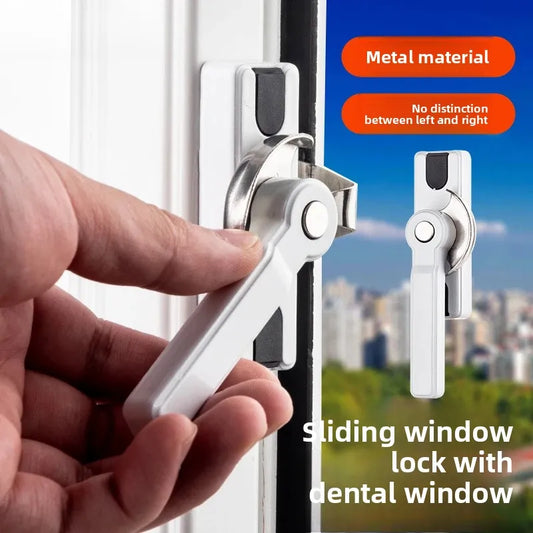 Insurance Crescent Lock Bidirectional Adjustable Left and Right Push Pull Plastic Steel Doors and Windows Anti theft Lock