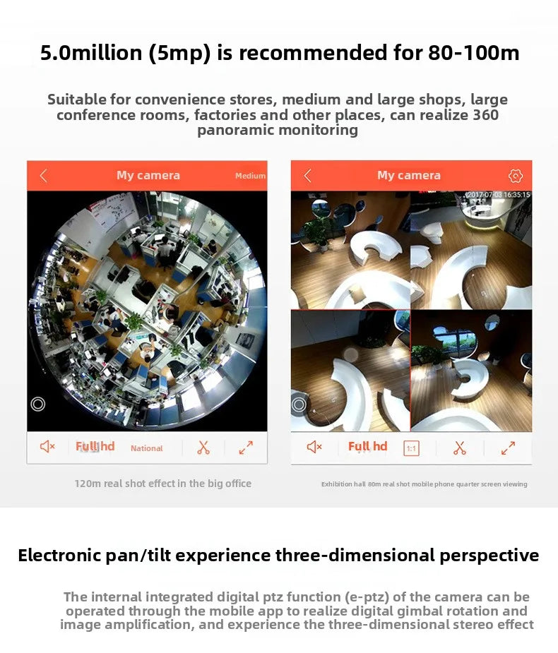 Panoramic WIFI IP Surveillance Camera