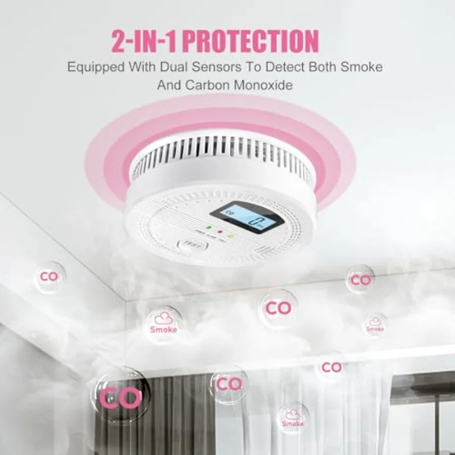 LCD Display Smoke Home Fire Alarm