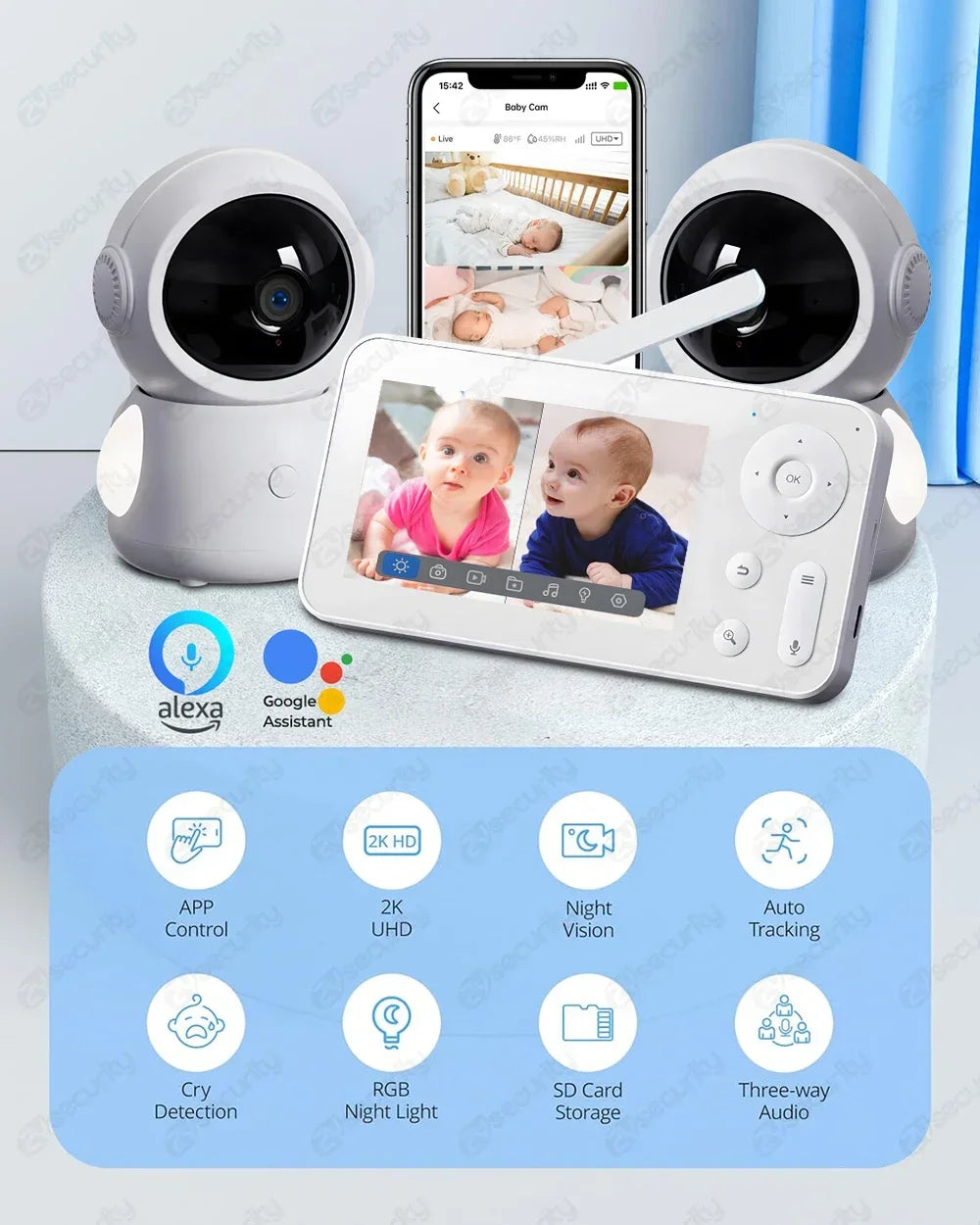 WireLess Auto Tracking WiFi Baby Monitor