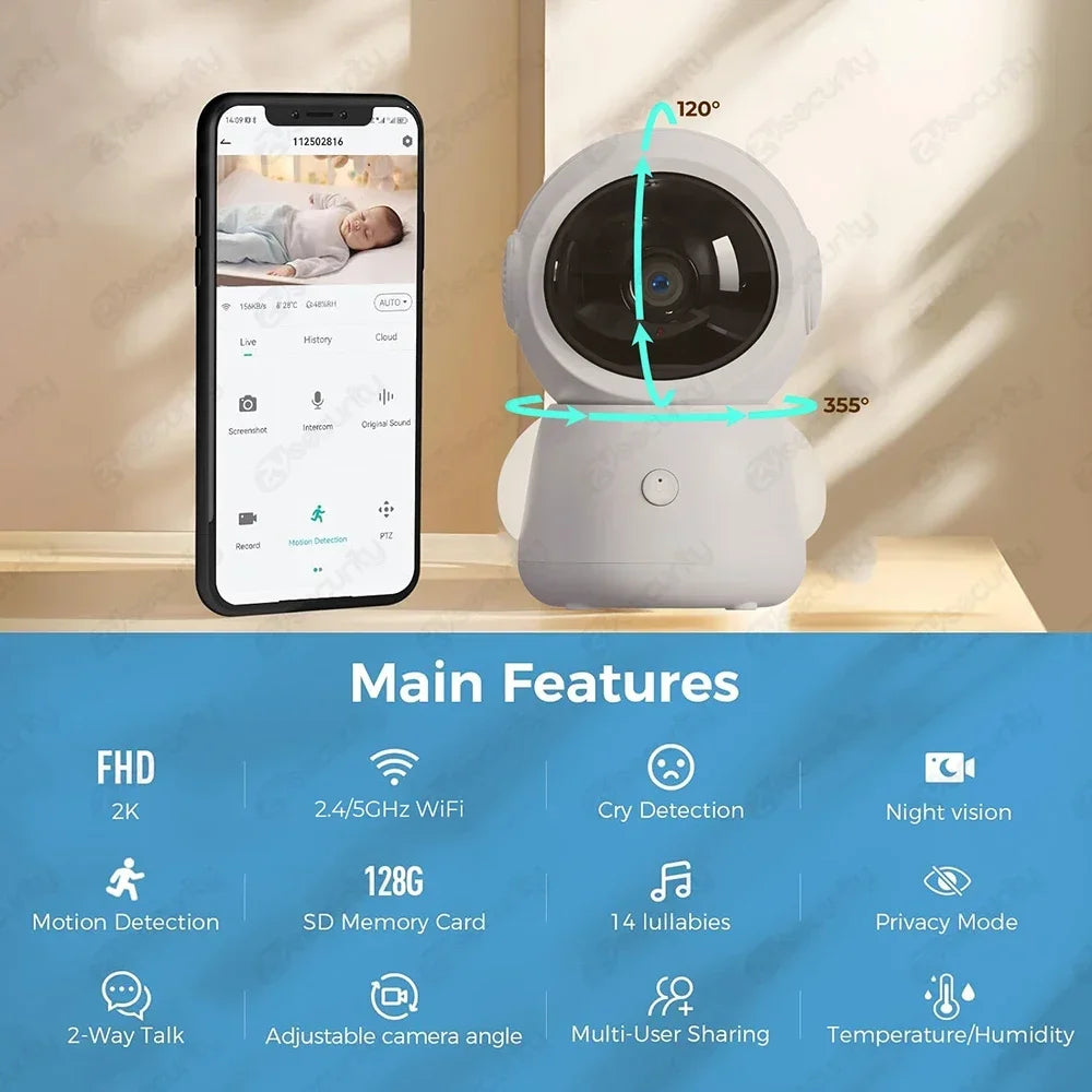 WireLess Auto Tracking WiFi Baby Monitor