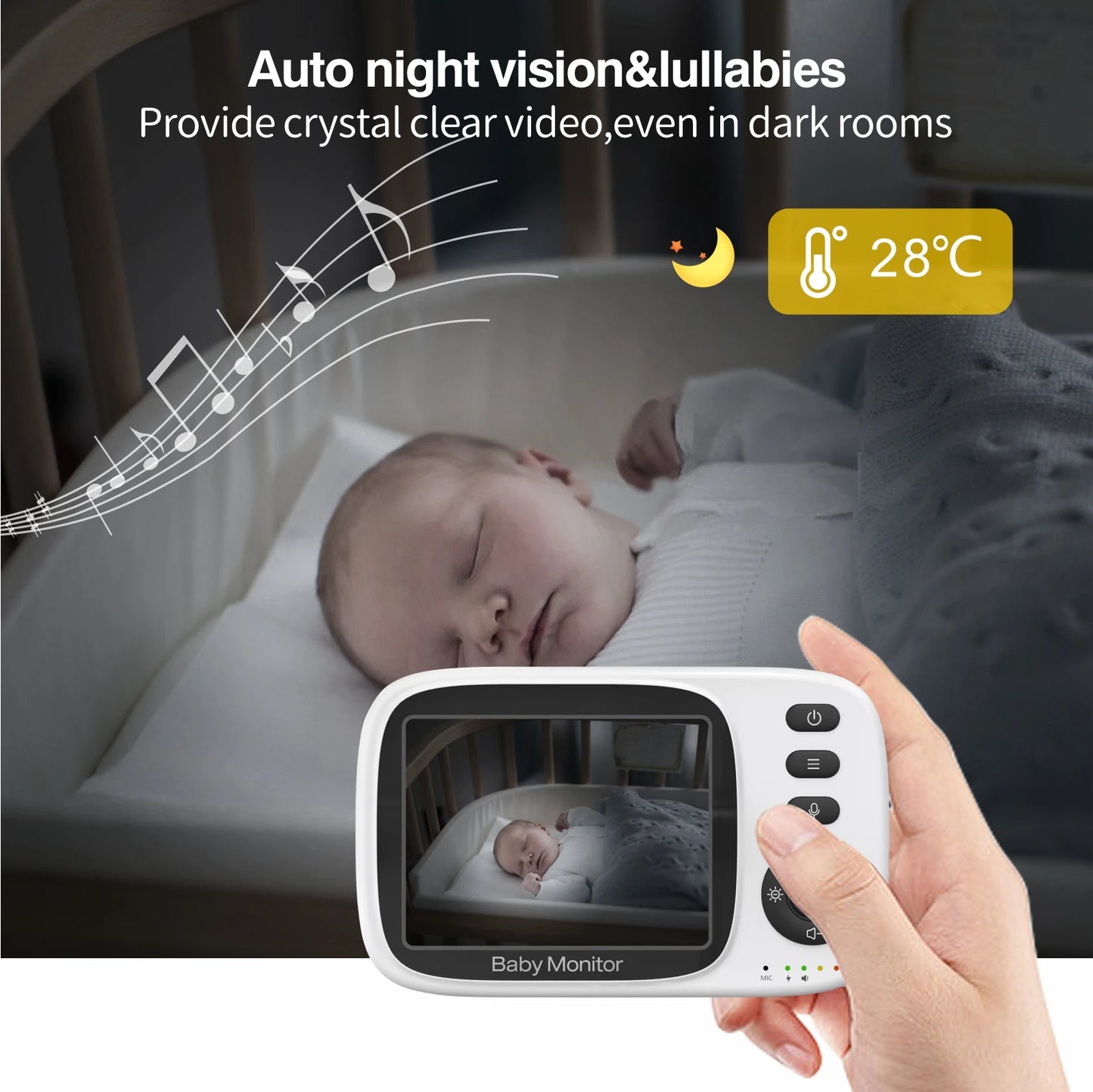 Baby Monitor Wireless Rechargeable Video