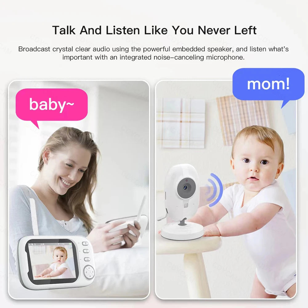 Cdycam New 3.5 inch Wireless Video Baby Monitor Night Vision Temperature Monitoring 2 Way Audio Talk Baby Nanny Security Camera