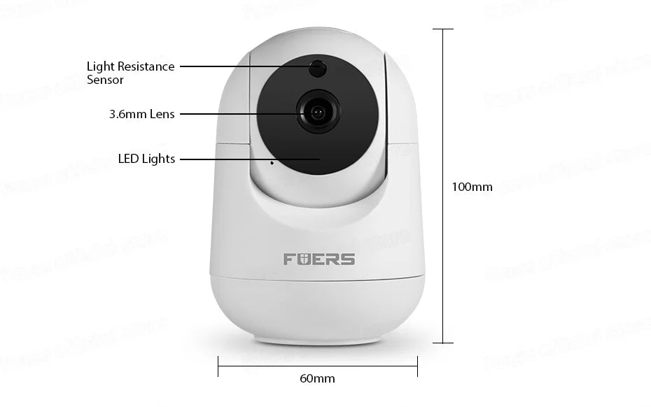 Fuers 5MP WiFi Camera Tuya Smart Home Indoor Wireless IP Surveillance Camera AI Detect Automatic Tracking Security Baby Monitor