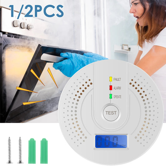 Independent CO Alarm Sensor Carbon Monoxide Alarm Detector High Sensitive Warning LCD Display CO Alarm With UL2034 For Home Test