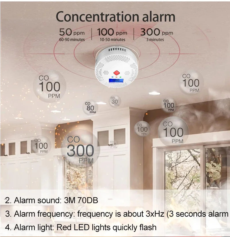 Home Indoor CO Poisoning Siren