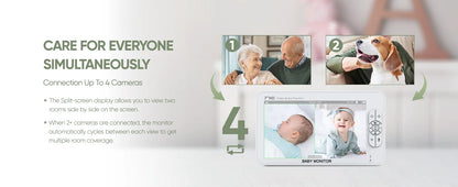 WireLess Split Screen Video Baby Monitor