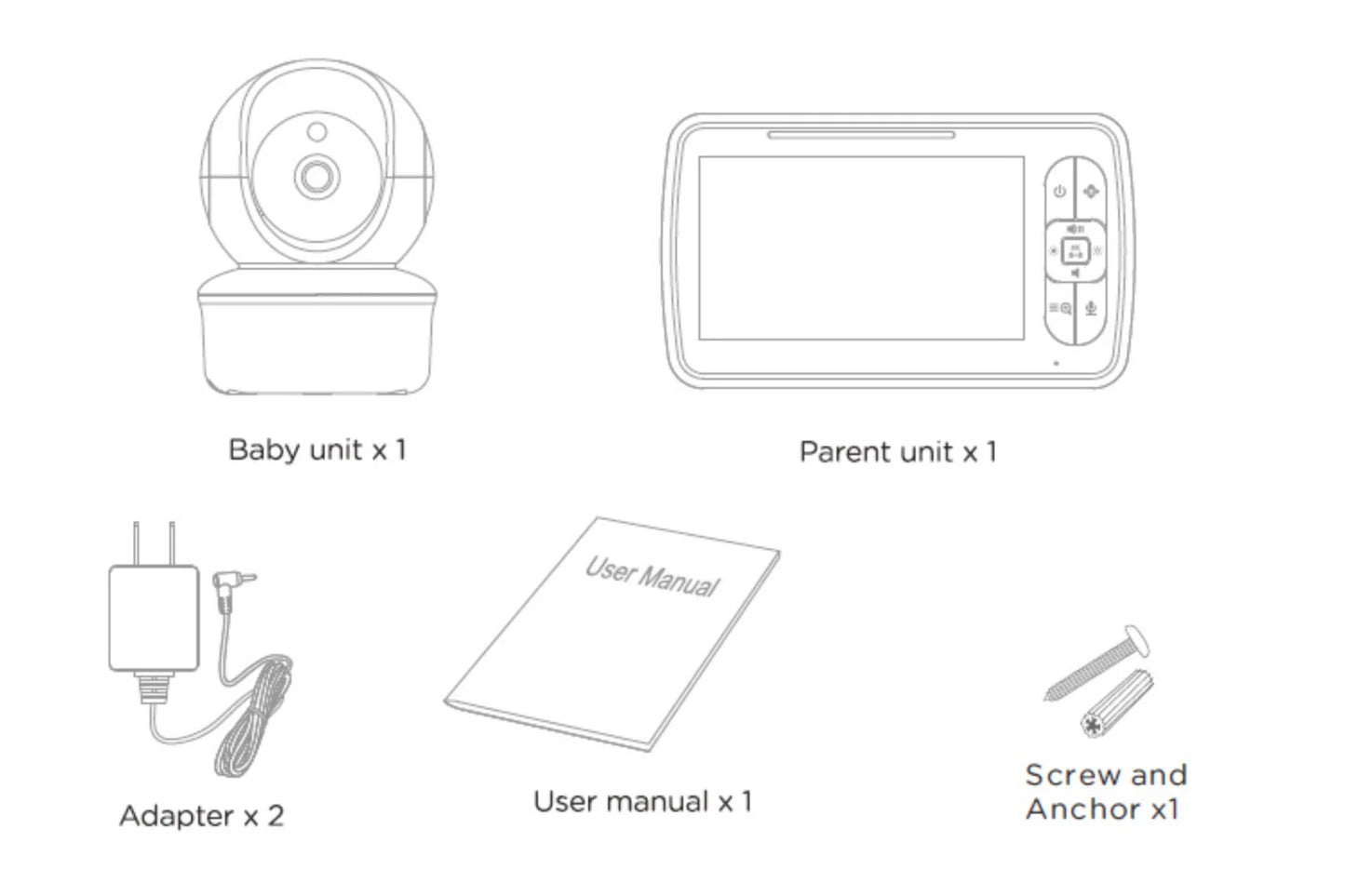 Babystar 5inch Video Baby Monitor with Remote