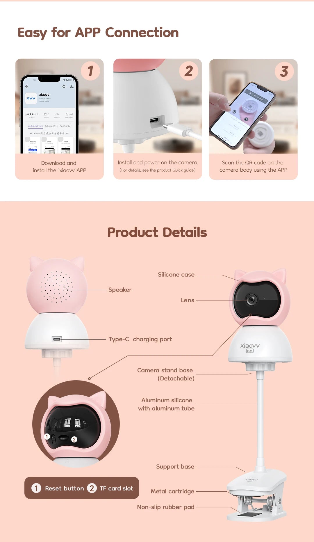 WireLess WiFi Xiaovv indoor Baby Monitor