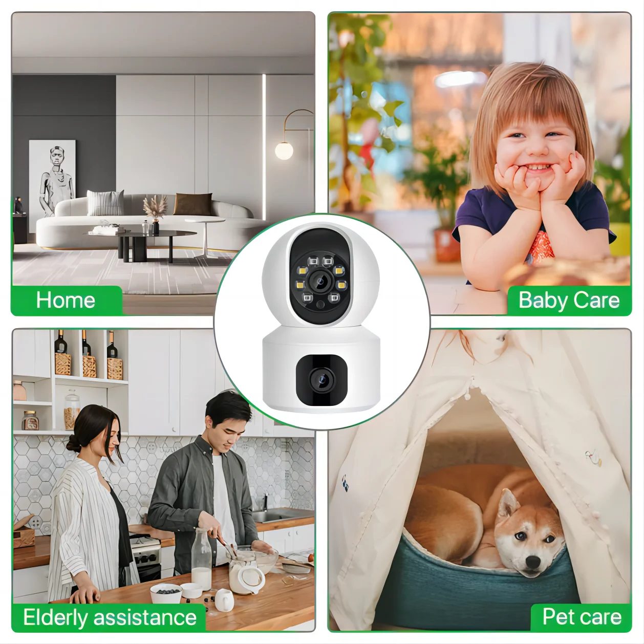 Tuya Dual Lens WiFi Baby Camera