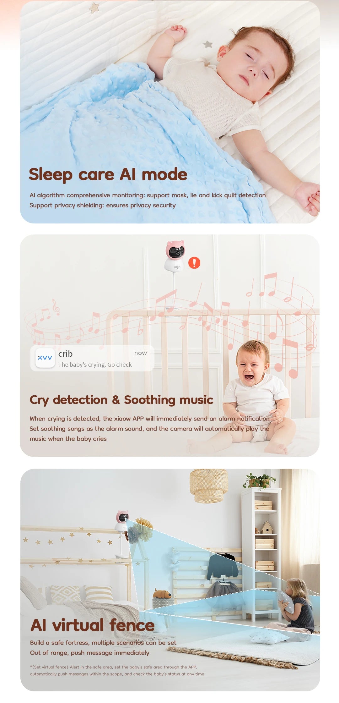 WireLess WiFi Xiaovv indoor Baby Monitor