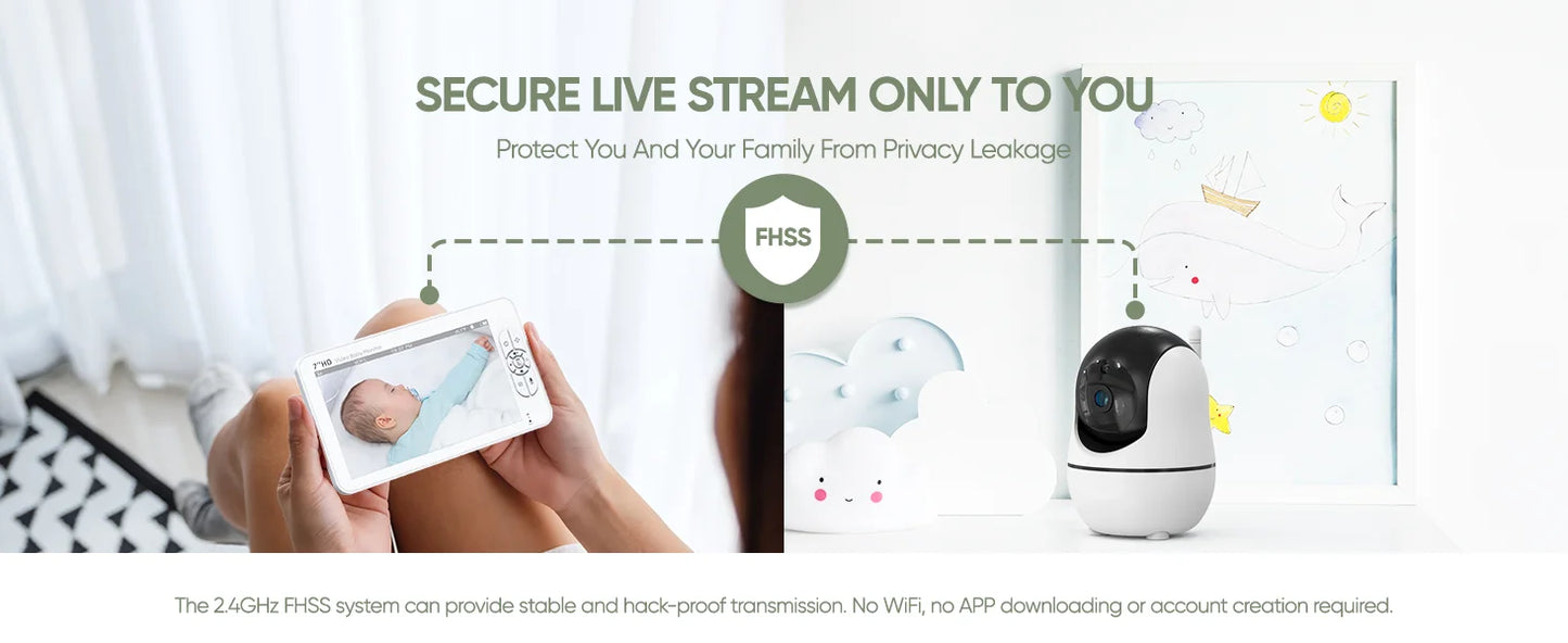 WireLess Split Screen Video Baby Monitor
