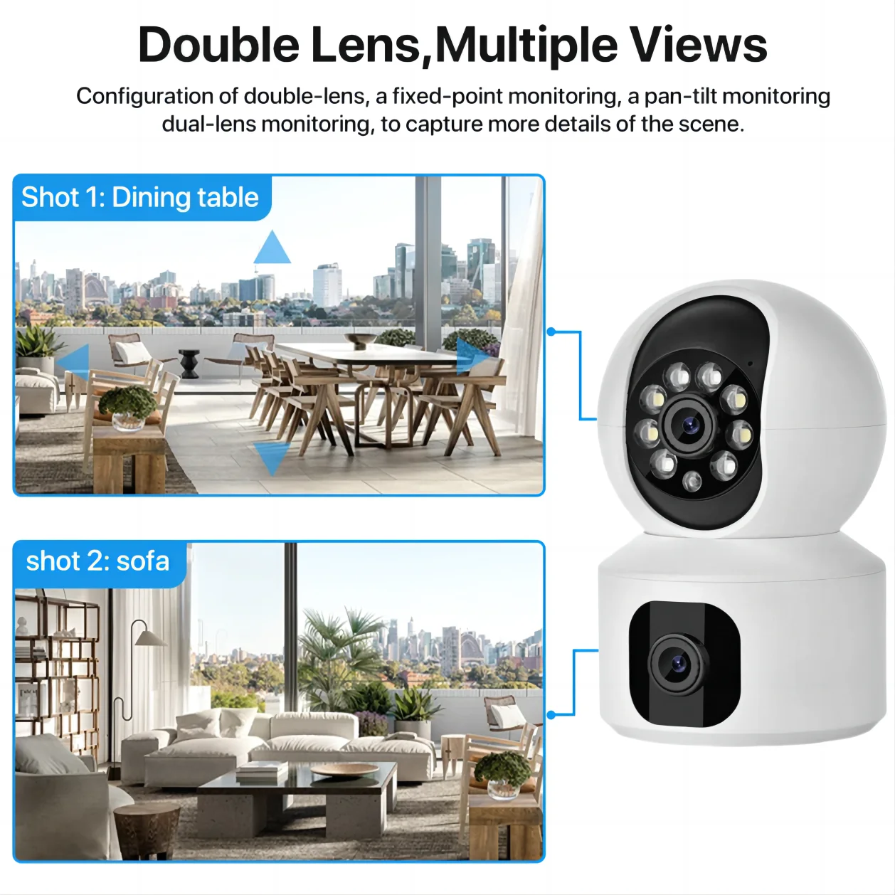 Tuya Dual Lens WiFi Baby Camera