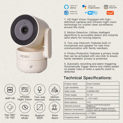 MOES Indoor WiFi Smart Security Camera