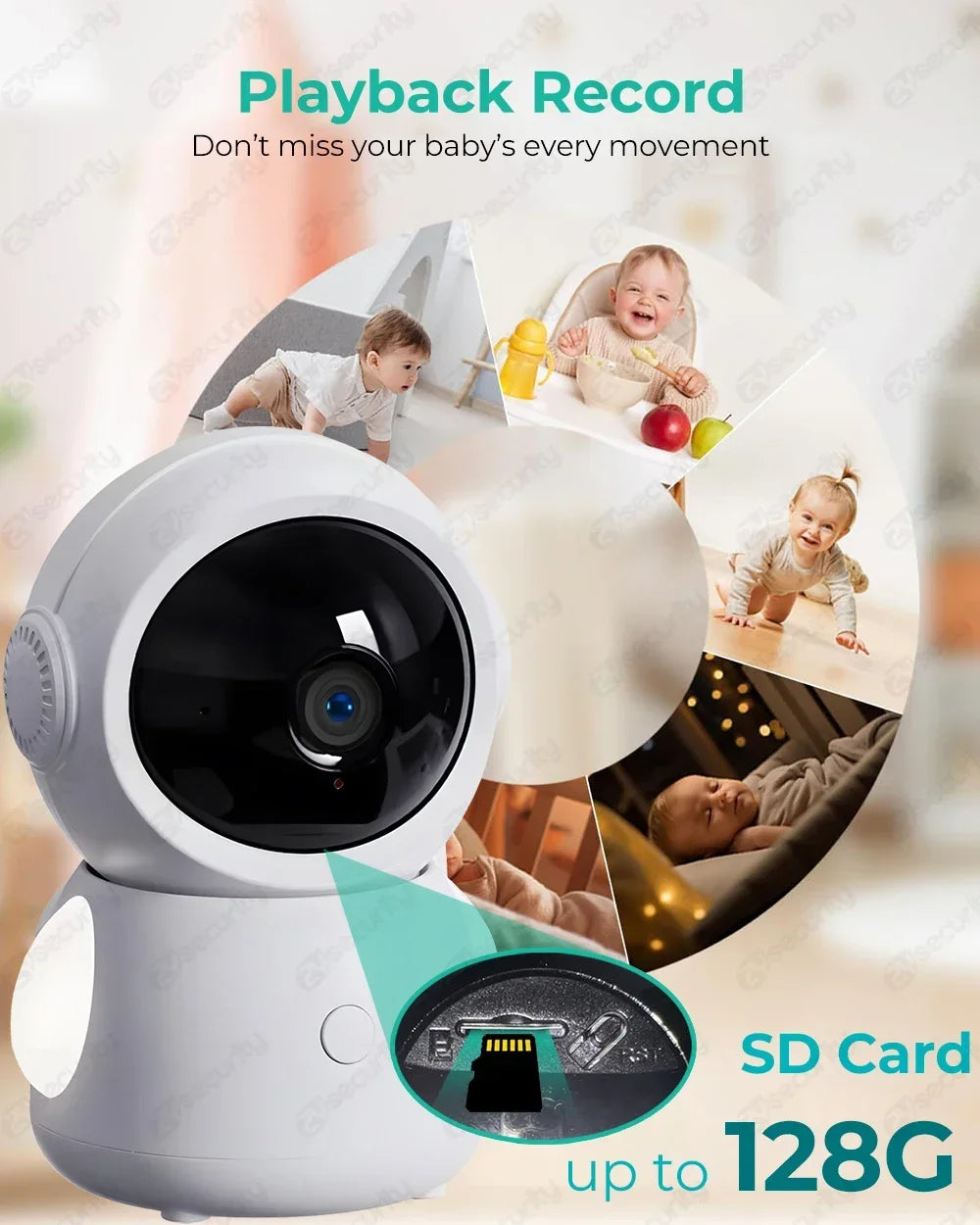 WireLess Auto Tracking WiFi Baby Monitor