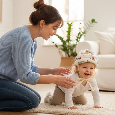 Casque bebe ETHAN beige