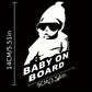 Reflective 'Baby on Board' Car Decal - Cartoon Vinyl Sticker for Child Safety, Easy Apply Exterior Accessory