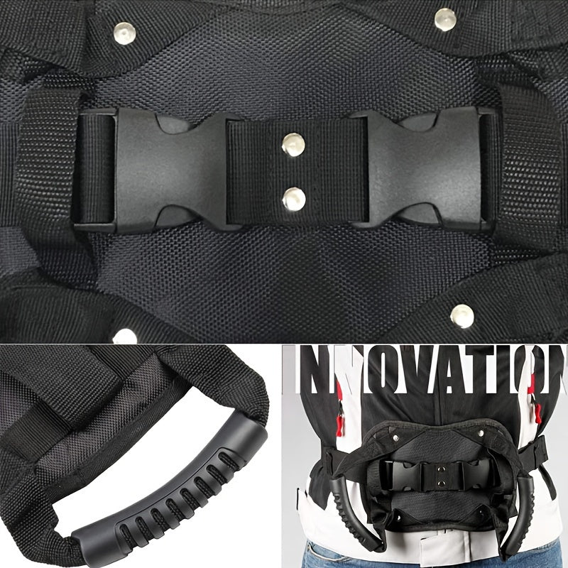 Motorcycle Passenger Safety Belt, Motorcycle Passenger Pillion Grab Handles Driver Belly Strap Pad Motorcycle Accessories