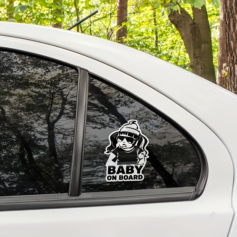 2pcs Car Vinyl Stickers, Baby Safety Car Signs, Interesting Decorative Stickers