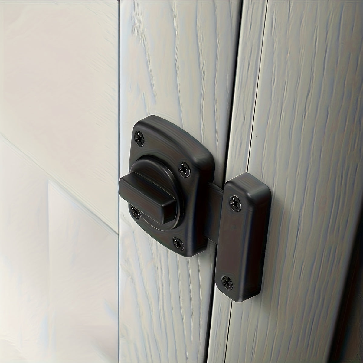 Black Sliding Lock with Keyhole: Secure Your Home with This 1-Piece Lock - Suitable for Windows and Doors