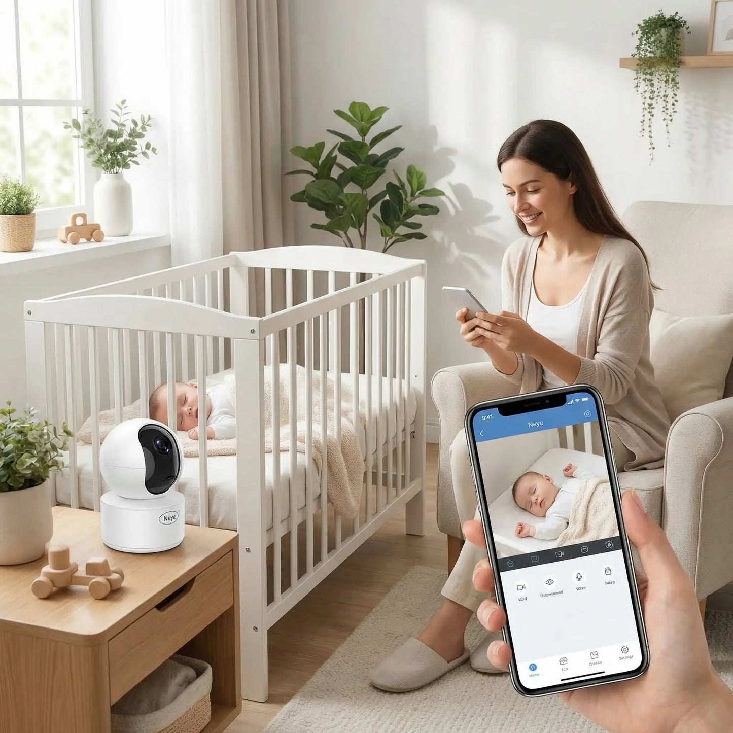 Caméra de surveillance WiFi à vision nocturne
