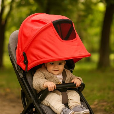 Par soleil pour poussette​ ENORA rouge